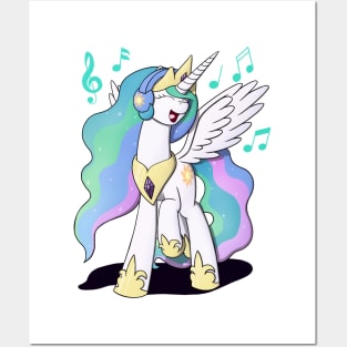 Celestia with Headphones Posters and Art